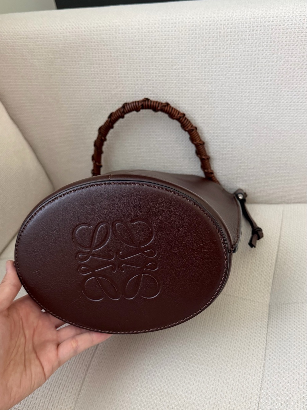 Loewe Gate Bucket Bag in Brown with Braided Handle - Picture 5 of 8